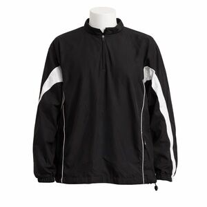 Size XXL Rawlings Men’s Black White 1/4 Zip Windbreaker Pullover Shirt
